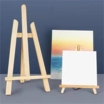 Treppiede per artista in legno, cavalletto per pittura con tavolo da disegno, supporto per display per pigmenti, tavolo per pittura da tavolo, supporto per carta da visita