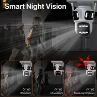 WONSDAR – caméra IP WiFi HD à quatre objectifs, Zoom 8X, caméra PTZ extérieure, suivi automatique, caméra de sécurité, vidéosurveillance ICSEE 4