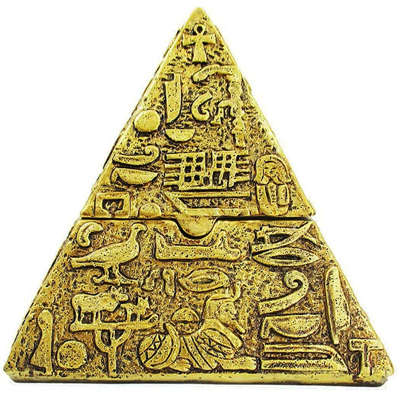 Pyramid Ashtray Ash Holder for Smokers Cigarettes Desktop Decoration Garden Statue Gift Outdoor Lawn Patio Gift for Home Office