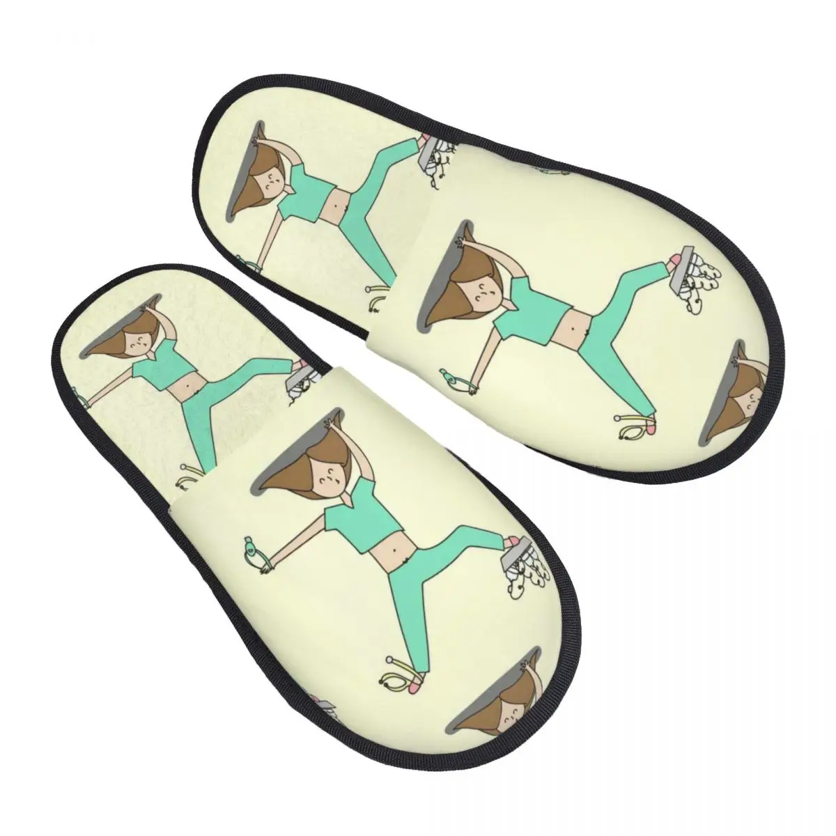 

House Slippers Indoor Enfermera En Apuros Doctor Nurse Medical Medicine Health Cozy Household Fur Slippers Slides Non-skid