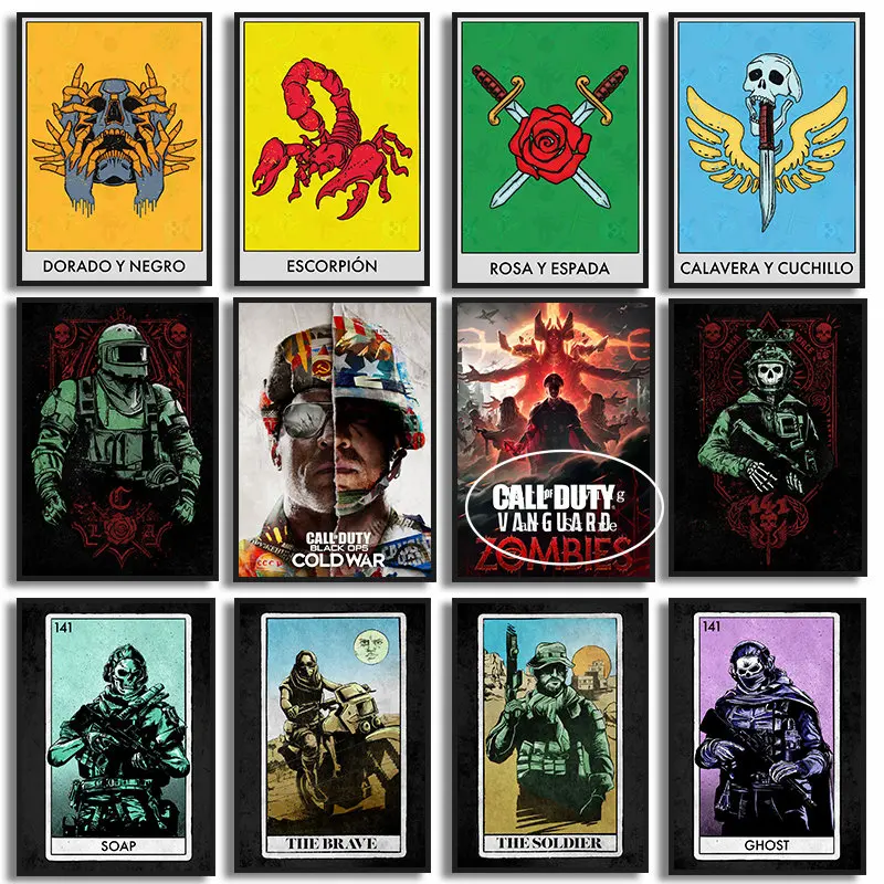 Black Ops Cold War Hd War Call Of Duty Games Carte Di Guerra Stampa Canvas Poster Camera Da Letto Sport Landscape Office Room Decor