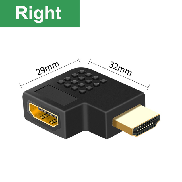 Adapter Splitter Male To Female 90 270 Degree Right Left Converter Extender For PS4 Projetor HDTV Laptop Monitor