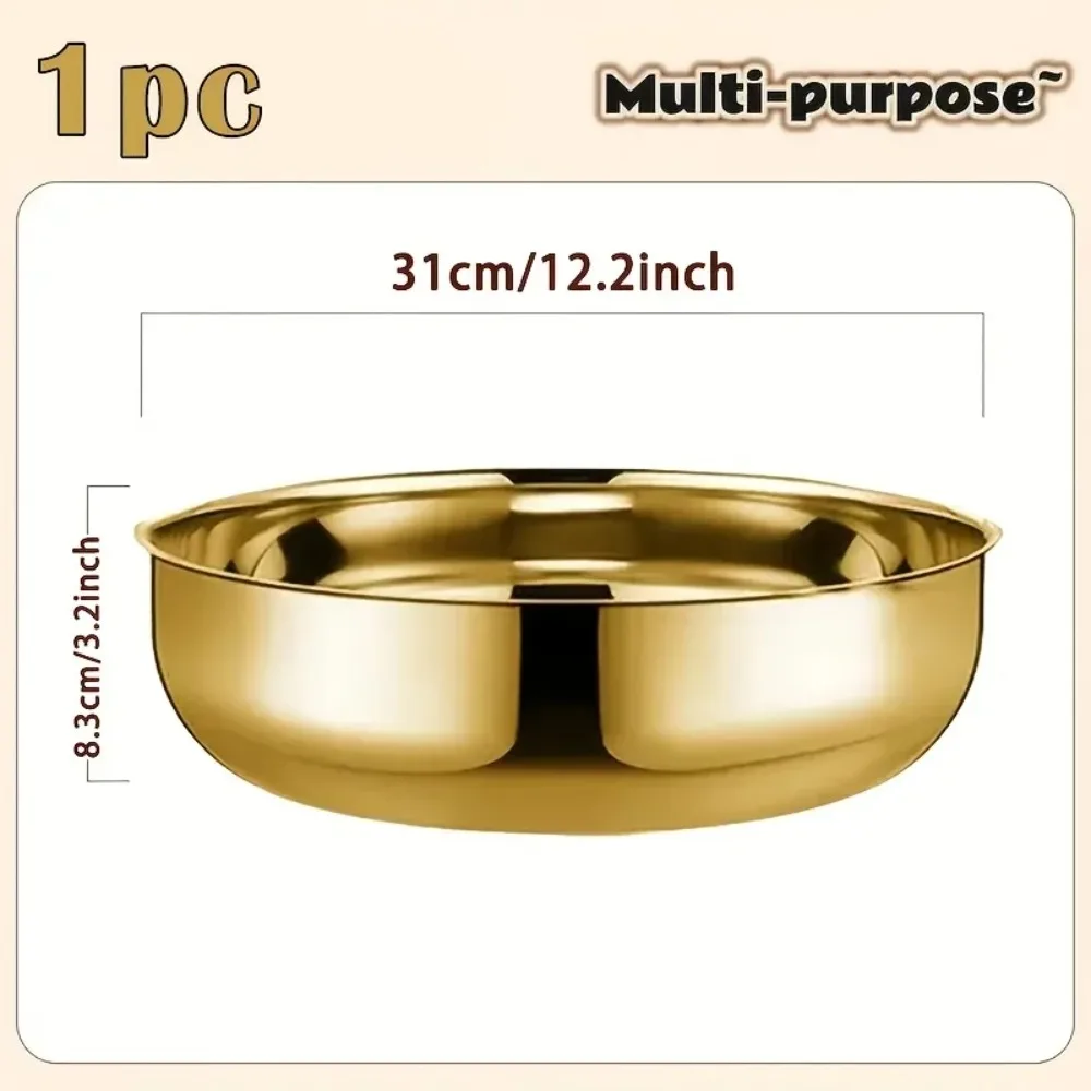 Large Stainless Steel Mixing Bowl Dough Salad Veggie Prep Easy Clean Kitchen Essential