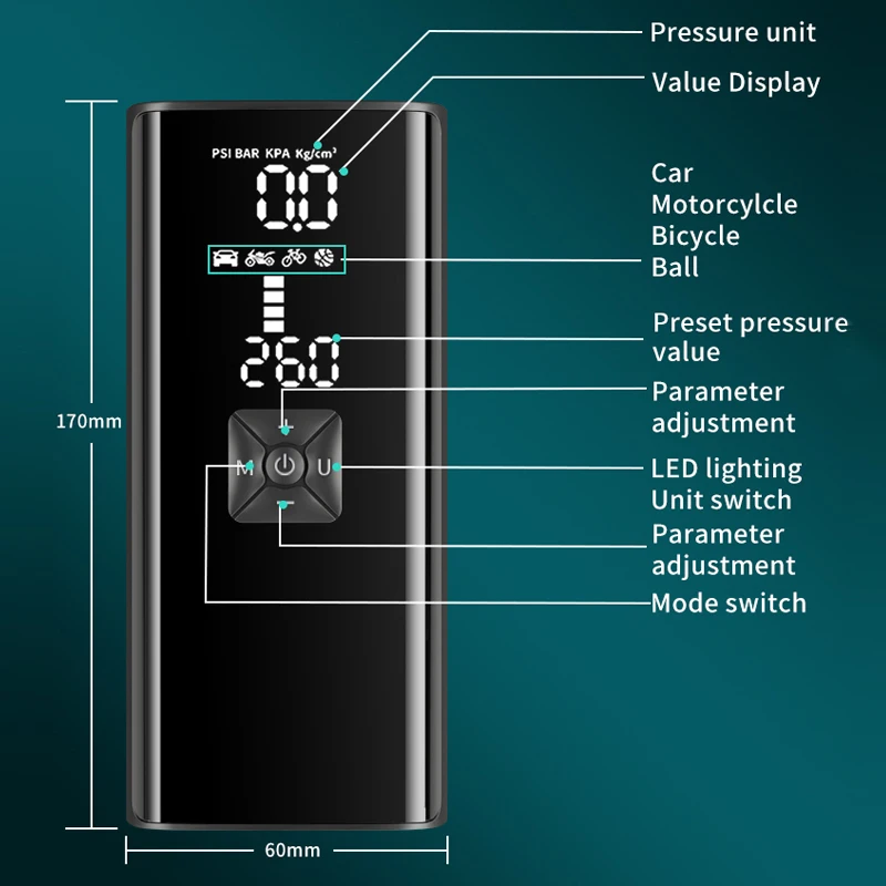 �޴�� �ڵ��� ���� �����, ���� ���� Ÿ�̾� ��â�� ����, ������� ������ ��Ʈ �ڵ��� Ÿ�̾� ��, 6000mAh, 12V, 150PSI