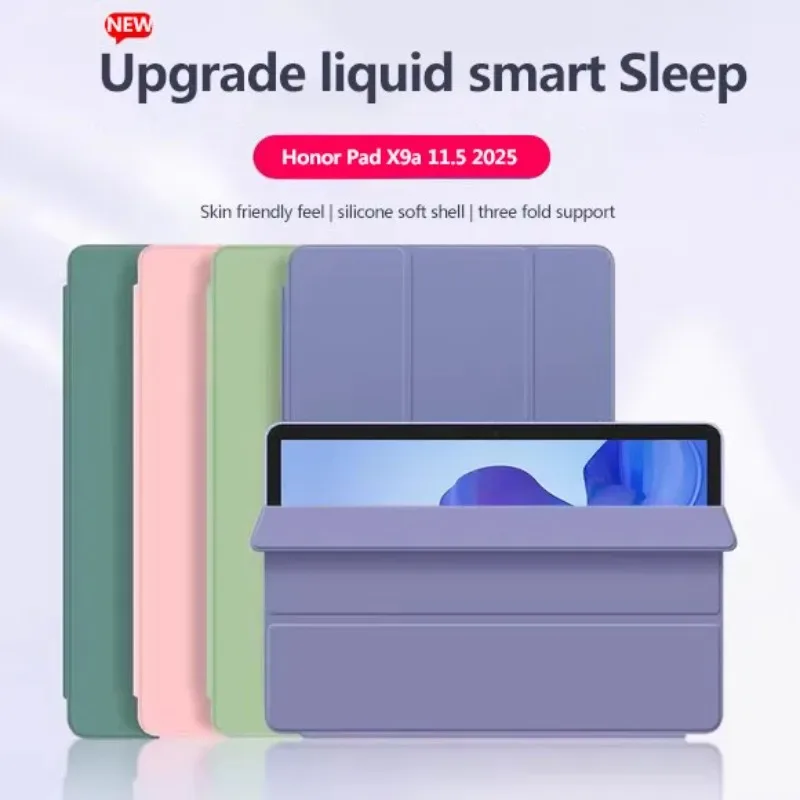 Premium Soft Liquid Silicone Tablet Case - Full Protector Cover in Sleek Leather Finish