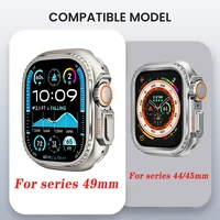 Boîtier + bracelet pour Apple Watch Band 10 42 46mm Ultra 2 49mm 9 8 7 6 SE 5, coque de protection en acier et métal, mise à niveau Iwatch 49mm 45mm 44mm 2