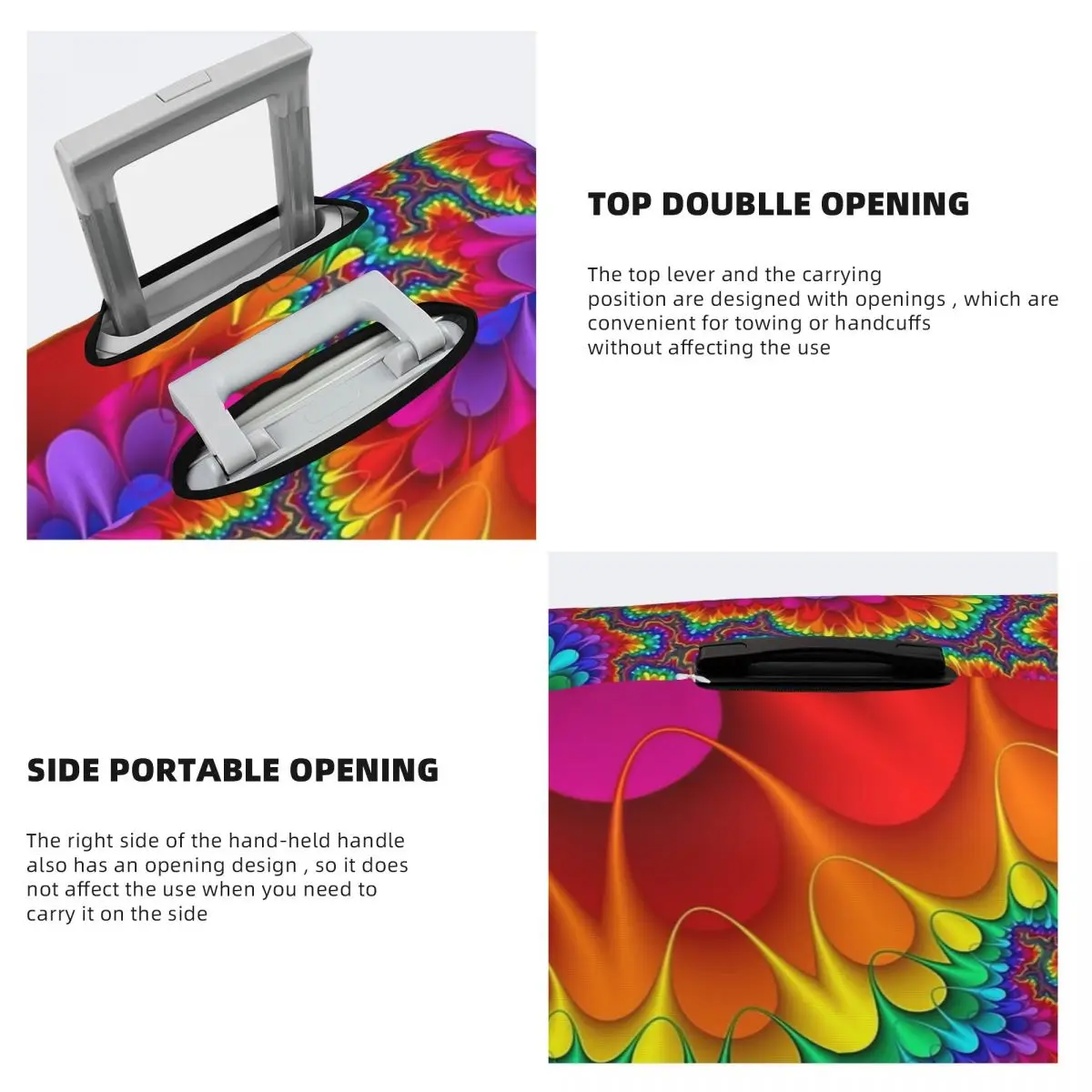 Rainbow Splash Suitcase Cover Luggage Cover