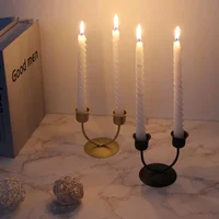Nordic Simple Candle Holder U-shaped Candlestick Bars Accessories Room Decor Decorative Table Candle Base Candlelight Dinner 1