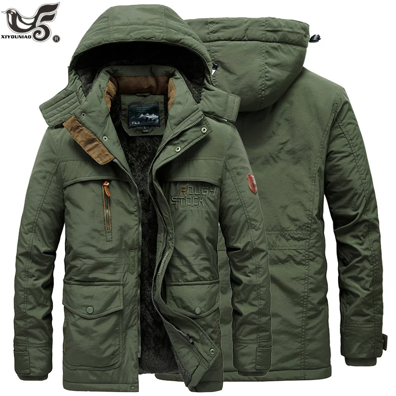 

Winter Jacket Men Thicken Fleece Jackets Male Streetwear Windbreaker Parkas Coat dies Cotton-padded Man Clothing