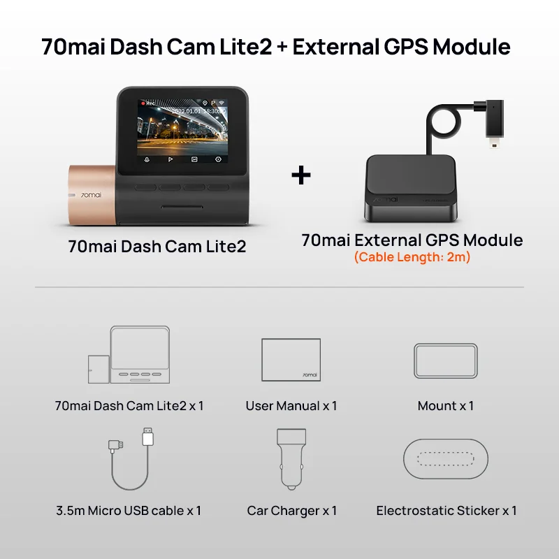 Comprar Xiaomi 70mai Lite D08 Smart Dash Cam - Cámara para Coche