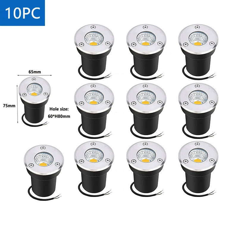 ตัวเลือกสินค้า ไฟ LED กันน้ำ IP67 สำหรับจัดสวน 6-10 ชิ้น 5W/10W/15W