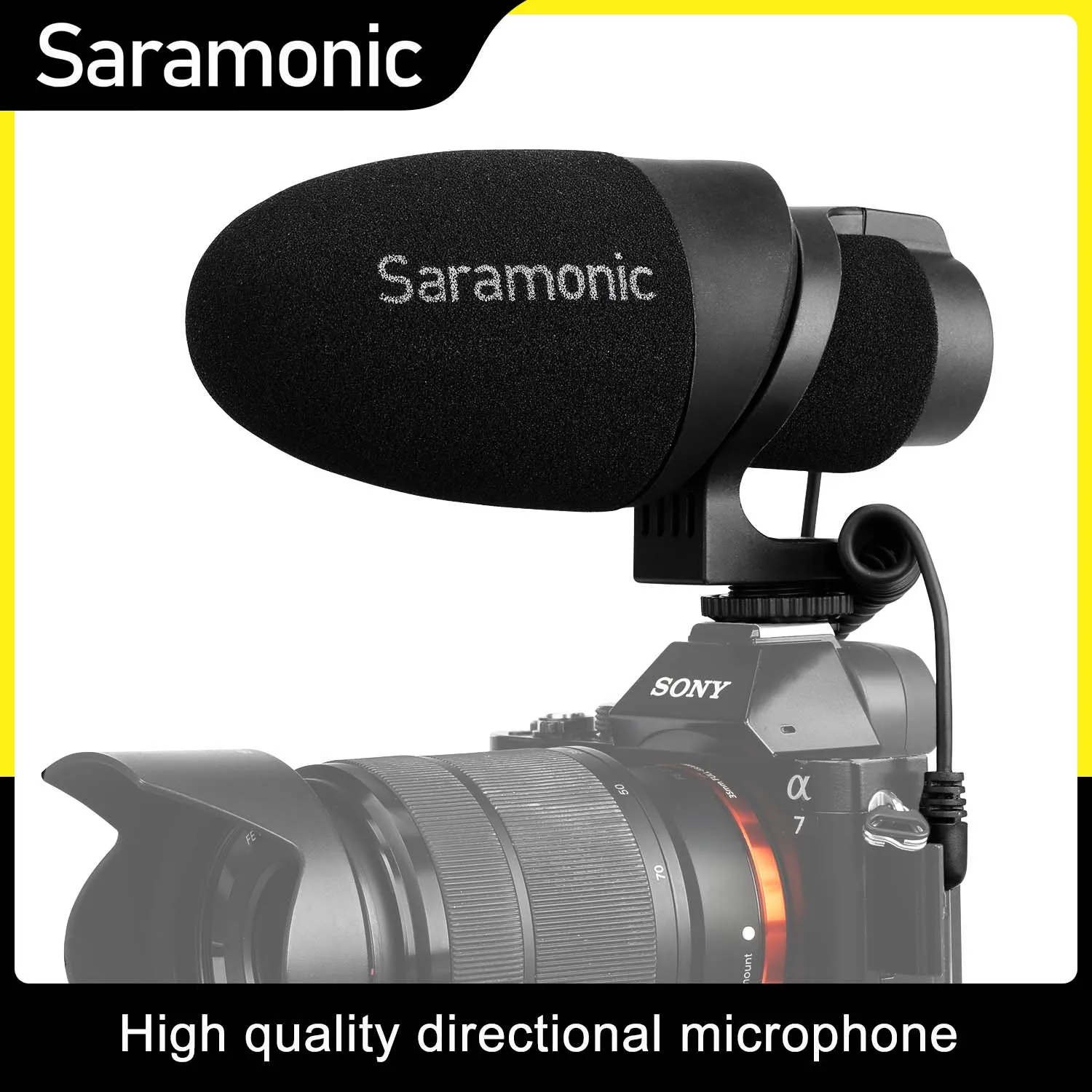 

Saramonic CamMic/CamMic+ On-Camera Shotgun Microphone for DSLR, Mirrorless & Video Cameras or Smartphones & Tablets