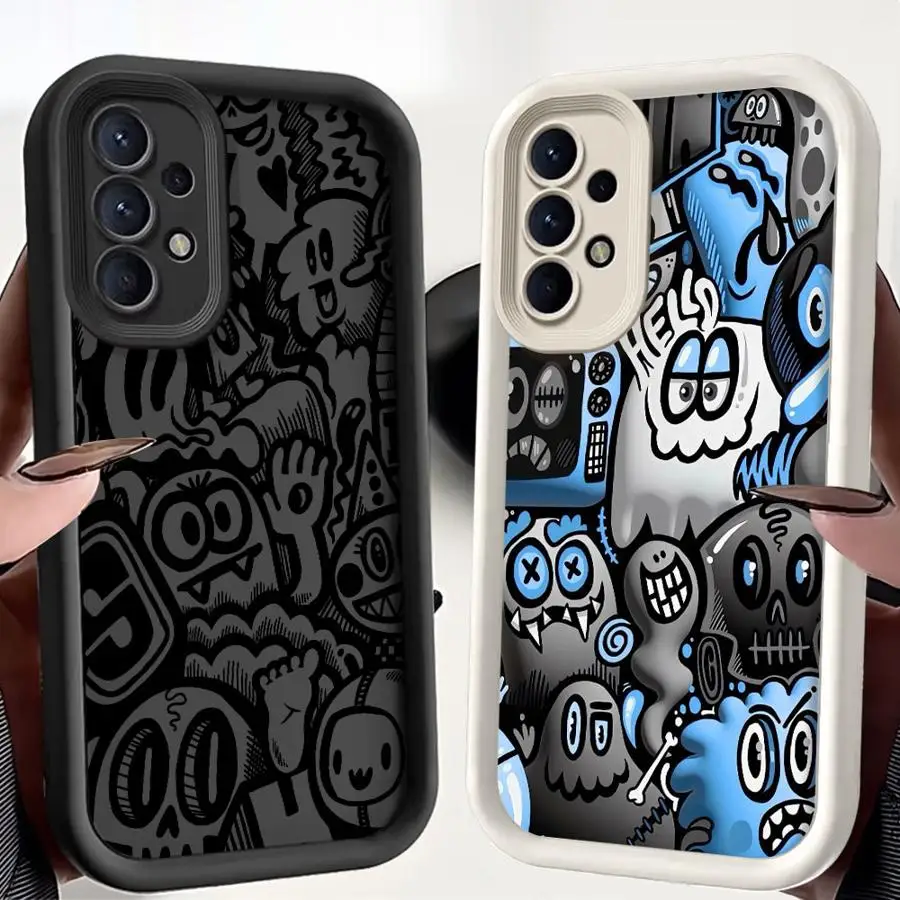 Urban Graffiti Black Soft Cover Phone Case