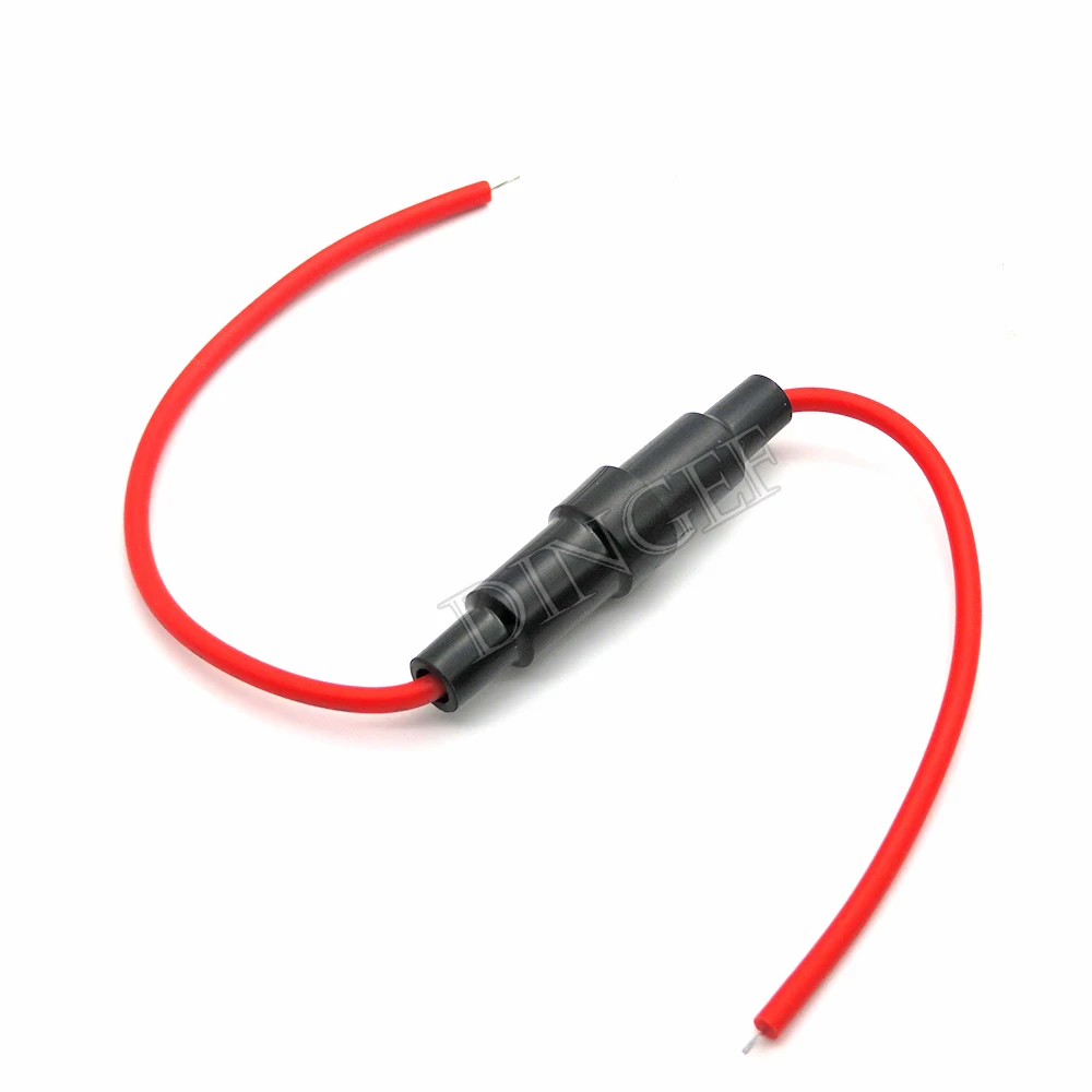 5Set 5*20mm 6*30mm Glass Fuse Holder Screw Type with 22AWG Wire Cable 250V 5X20MM Glass Fuse Tube Casing 6x30mm