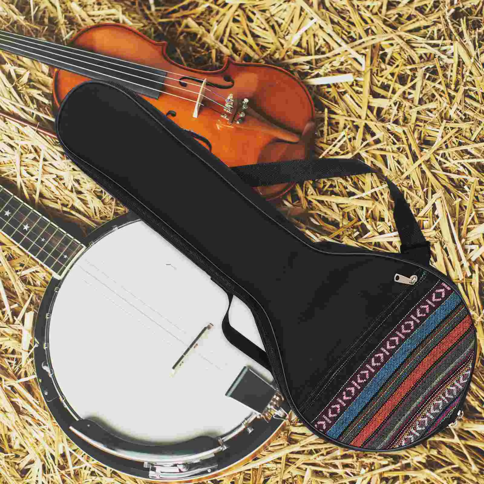 

Banjolele Carrying Bag Concert Banjo Case Black Waterproof Oxford Cloth Backpack Musical Instrument Accessories