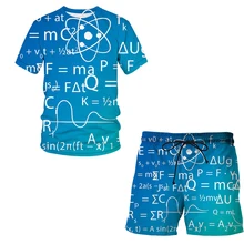 

2022 New Summer 3D Printing Men's T-Shirt Shorts Suit Sportswear Sportswear O Neck Short Sleeve Men's Suit