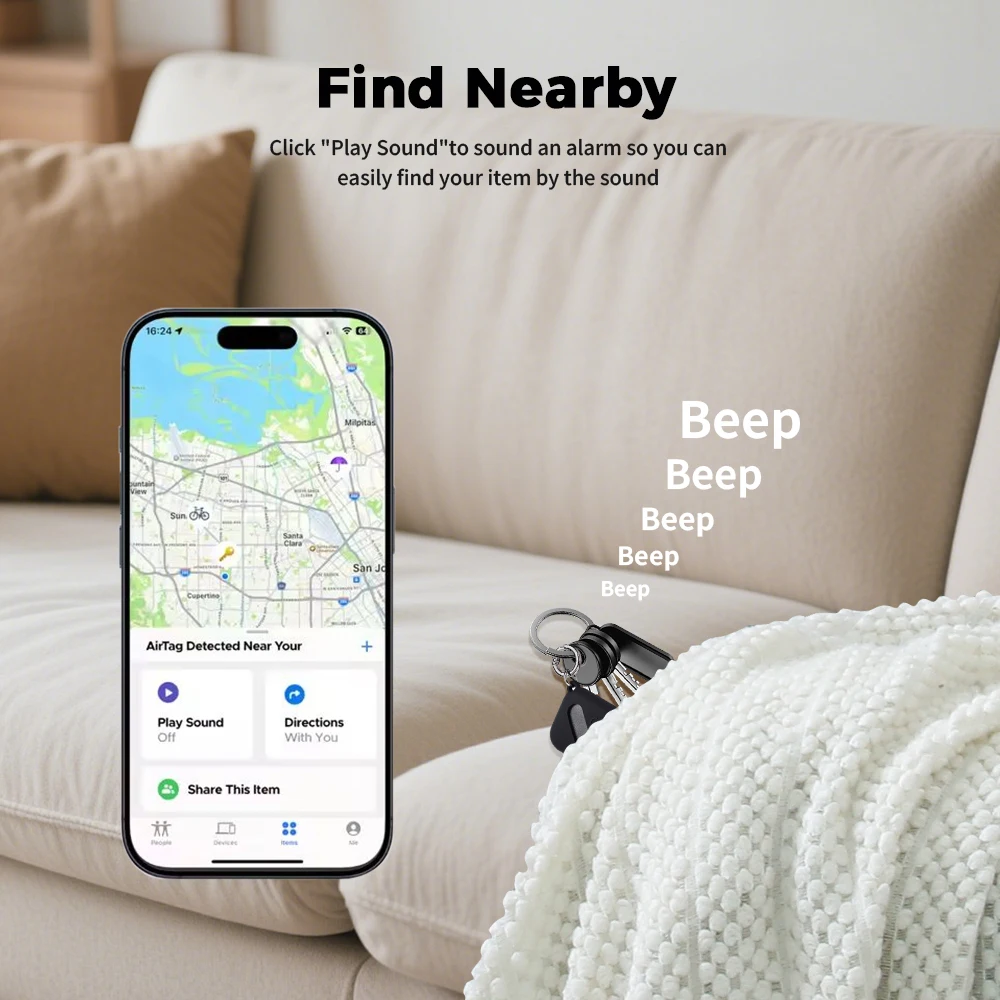 Pack of Bluetooth GPS Smart Trackers for Seamless Item Tracking and Loss Prevention