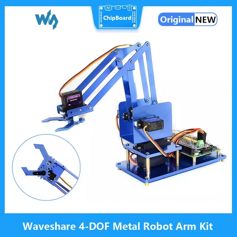Металлический робот Waveshare 4-DOF для дистанционного управления micro:bit Bluetooth, Новое поступление