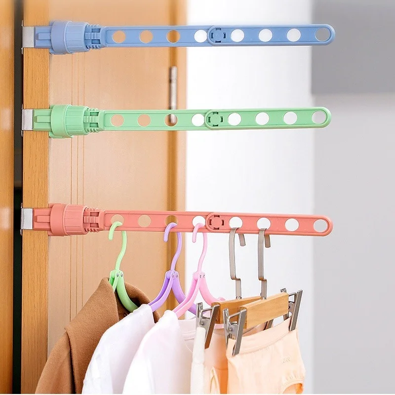 

1Pcs Clothing Window Frame Hanger Home Storage Finishing Retractable Indoor Space Saver Clothes Hangers Drying Rack Foldable