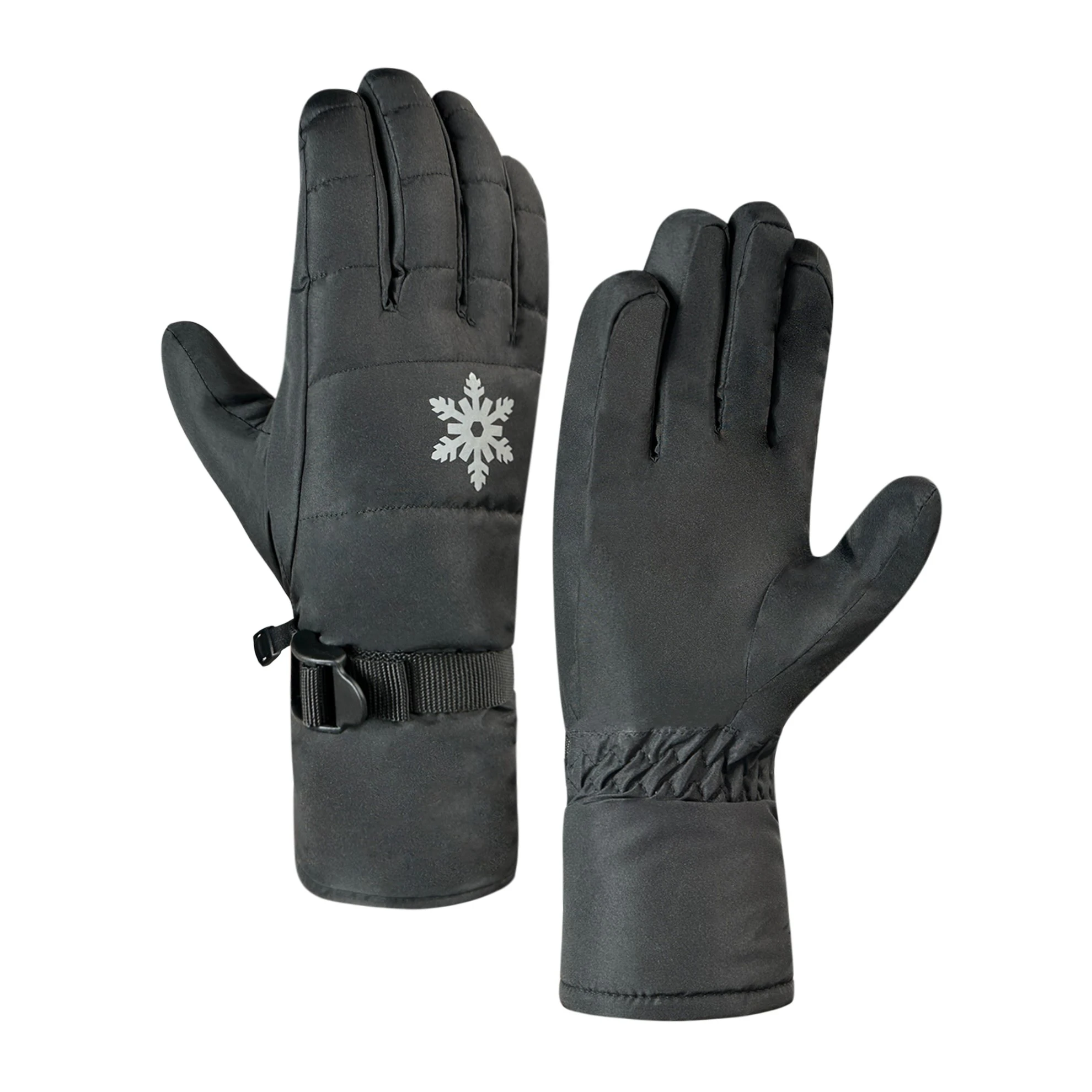 Gants de ski épais et doublés en polaire pour la course à pied, la randonnée et l'hiver, la longueur étendue, les gants de haute qualité, coupe-vent, chauds, isolés, durables, antidérapants