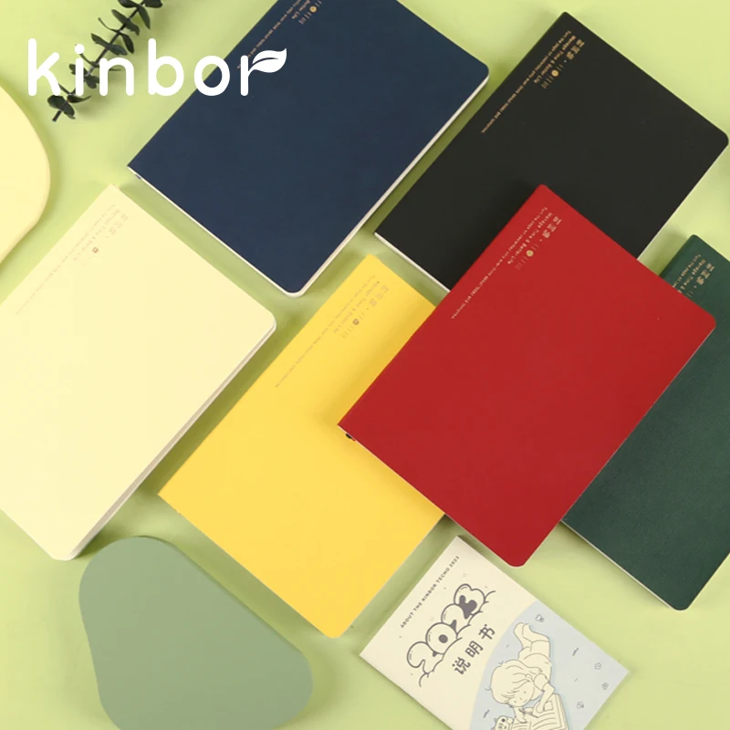 Kinbor A5 2023 Time Plan Planner Timeline Planner Book 112 Sheets Soft PU Leather Pure Color Monthly Weekly Agenda A5 Scheduler 4