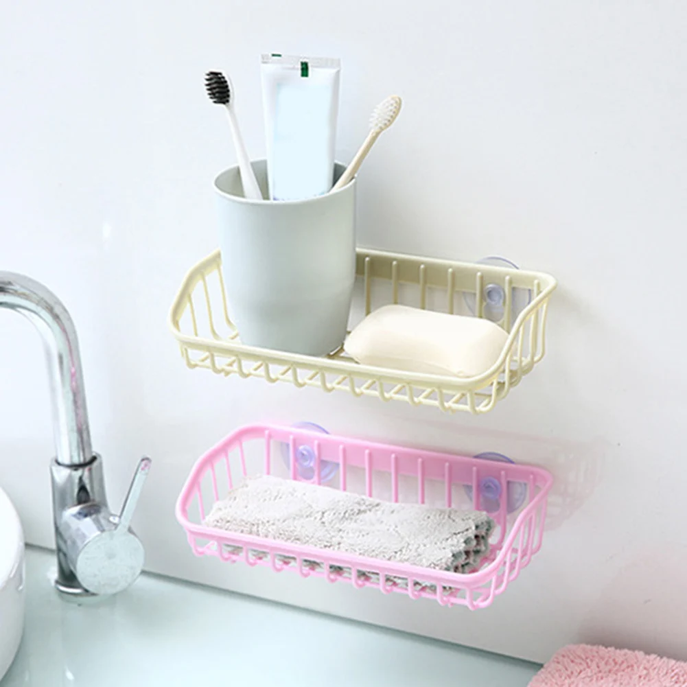 

Storage Rack Double Suction Cup Strong Suction Living Room Kitchen Sponge Rack
