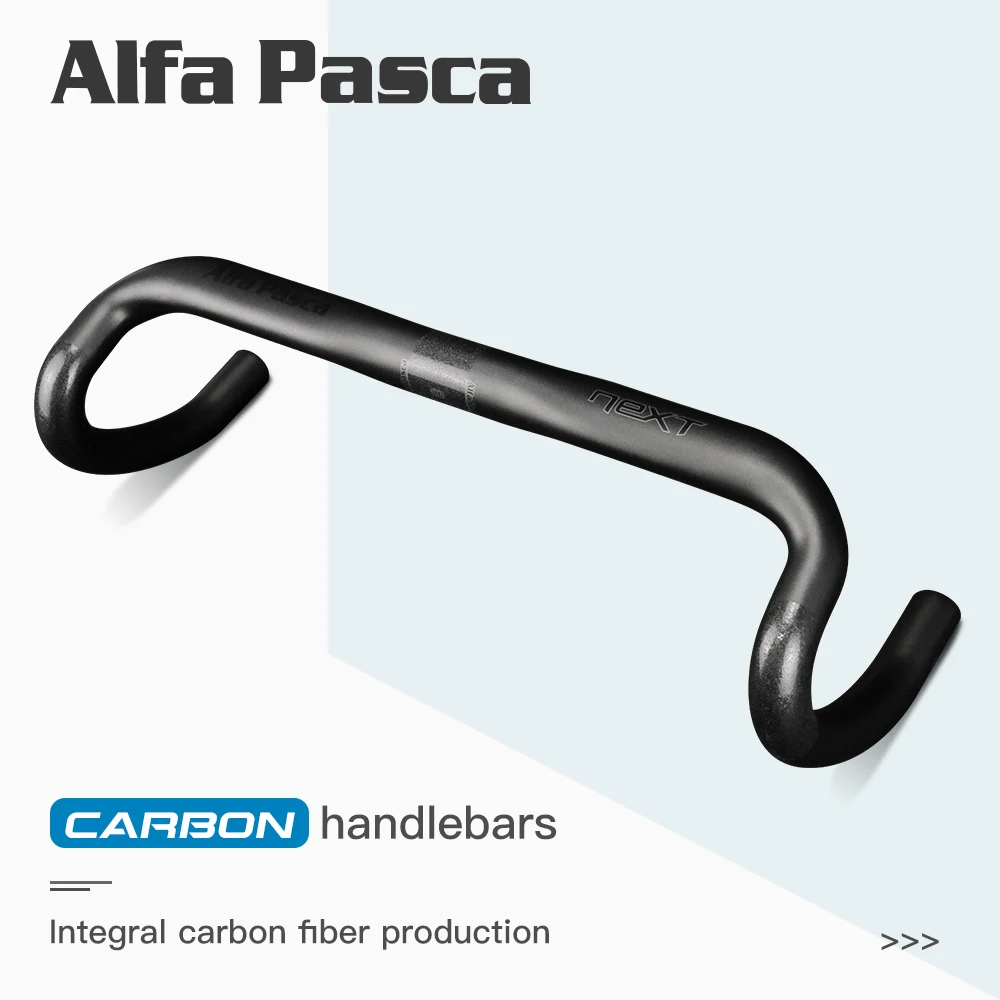 Alfa Pasca 31,8mm Carbon-Dropbarlen für Rennräder, 31,8x400/420/440mm Carbon-Lenker mit externer Kabelführung für Rennradfahren – Detail 1