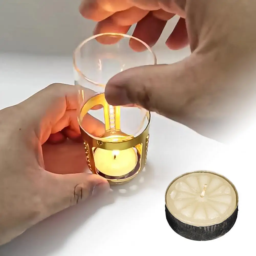 Practical Tea Candles Long Lifespan Stink-free Wax Lasting |