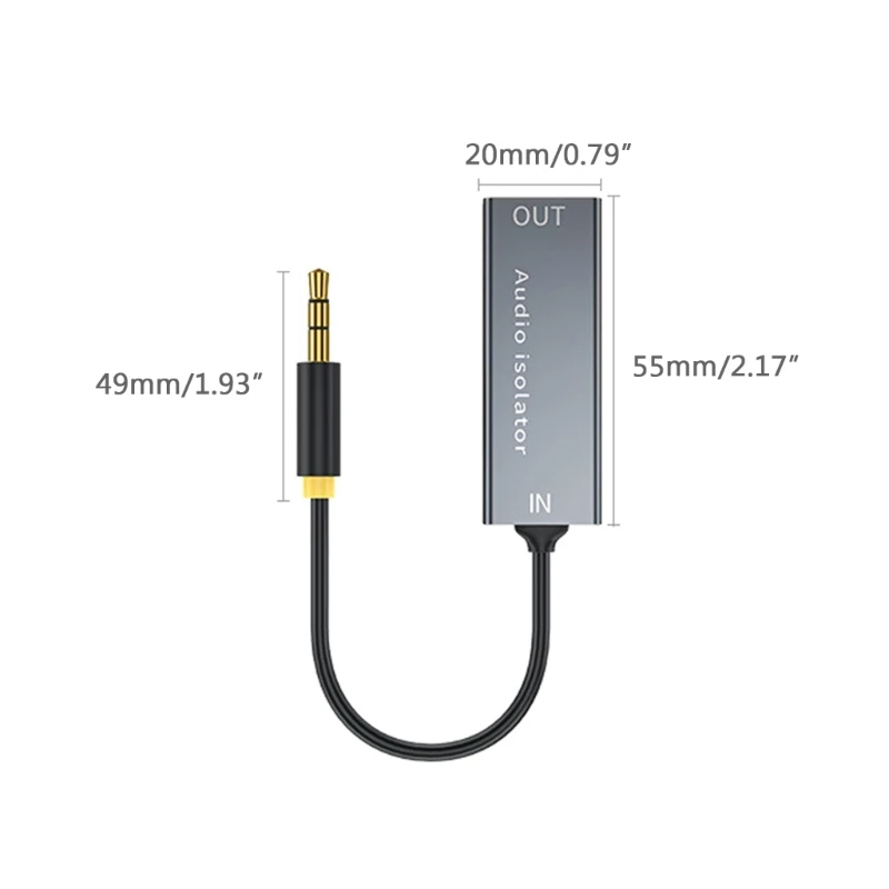 Audio cable for radio 3.5mm Audio Isolator Audio Cable Speaker Line Isolator for Car Stereo System Gold-Plating Plug Stable Transmission