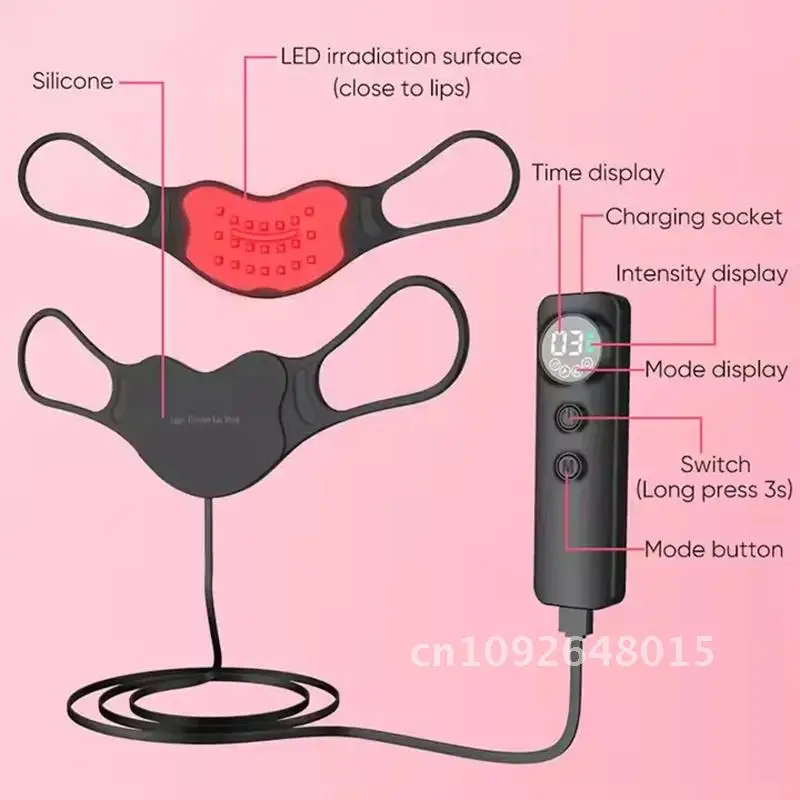 4 Modes Lip Beauty Products Reduce Lip Lines Photon Infrared Red Lights Therapy Masks Skincare LED Light Brighten Device
