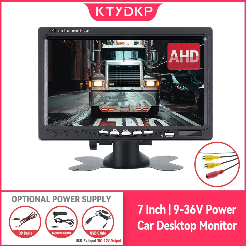 Car Display Monitor Display Car AHD Monitor with Screen For Vehicle Rear View Camera Parking Backup Reverse 4.3/5/7 Inch TFT LCD Display