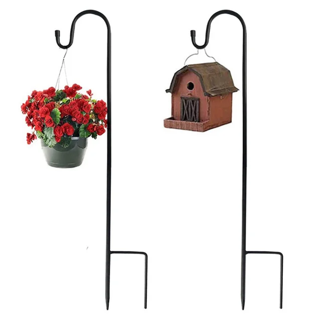 Crochet de berger en fer et métal, crochet d'art en fer pour jardin, pelouse extérieure, crochet antirouille 1