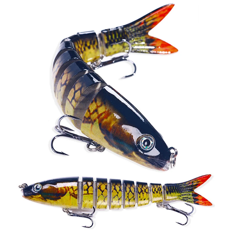 Description Picture 6 of itemBass Fishing Lure for Freshwater and Saltwater Lifelike Fishing Lures Multi Jointed Swimbait for Bass Trout Crappie Walleye Pike