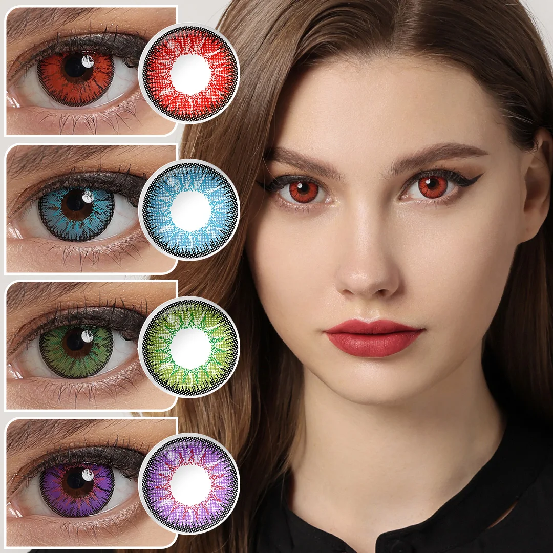 

Freshgo Color Contact Lenses For Eyes Anime Cosplay Colored Lenses Blue Red Multicolored Lenses Contact Lens Beauty Pupils