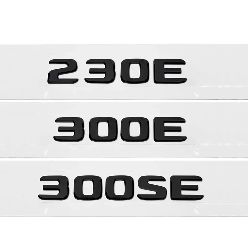 메르세데스 벤츠 230E 300E 300SEL 300SE 500SEL 560SEL 600SEL 배지용 ABS 자동차 펜더 트렁크 레터 엠블럼 테일 넘버 스티커