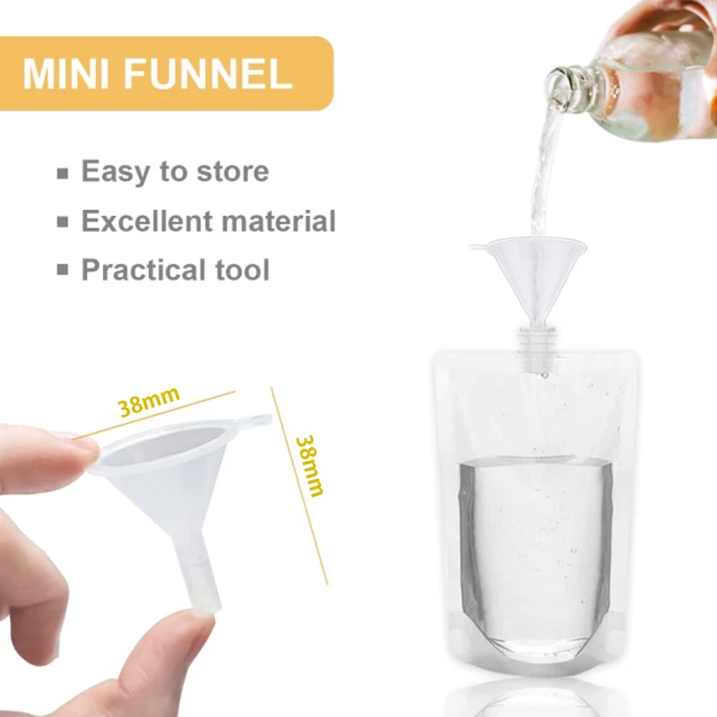 100ml-500ml Travel Drink Spout Pouches Transparent Plastic Bags Sealed Juice Storage Beverage  Ice Cold Drink Pouch Portable