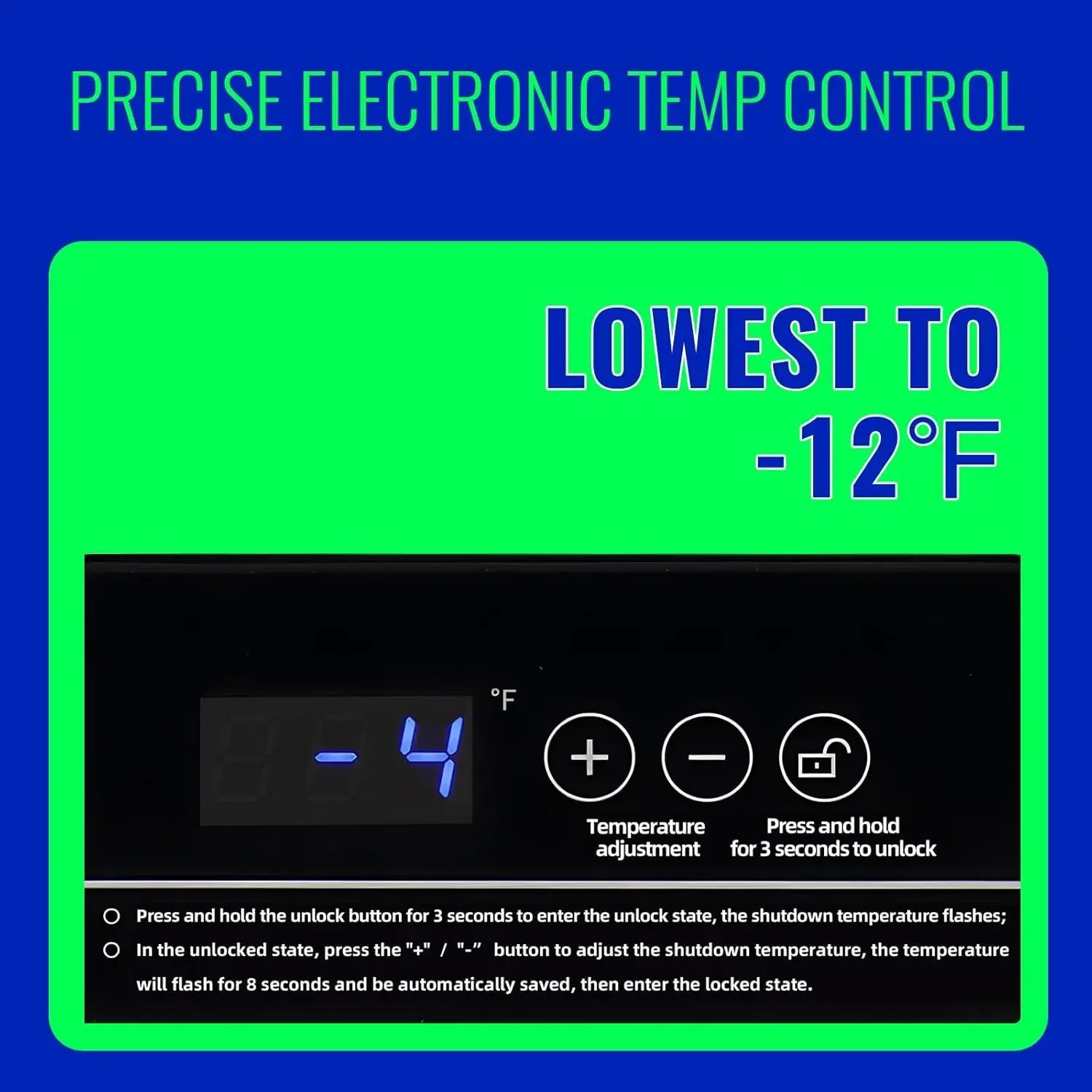 Chest Freezer with Electronic Panel, Accurate Temperature Display to 1 ℉, Black Deep Freezers with 2 Removable Baskets, Compact 3