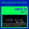 Chest Freezer with Electronic Panel, Accurate Temperature Display to 1 ℉, Black Deep Freezers with 2 Removable Baskets, Compact 3