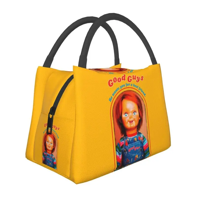 

Chucky Retro Movies Insulated Lunch Bags for Women Child's Play Chucky Resuable Thermal Cooler Food Lunch Box Hospital Office