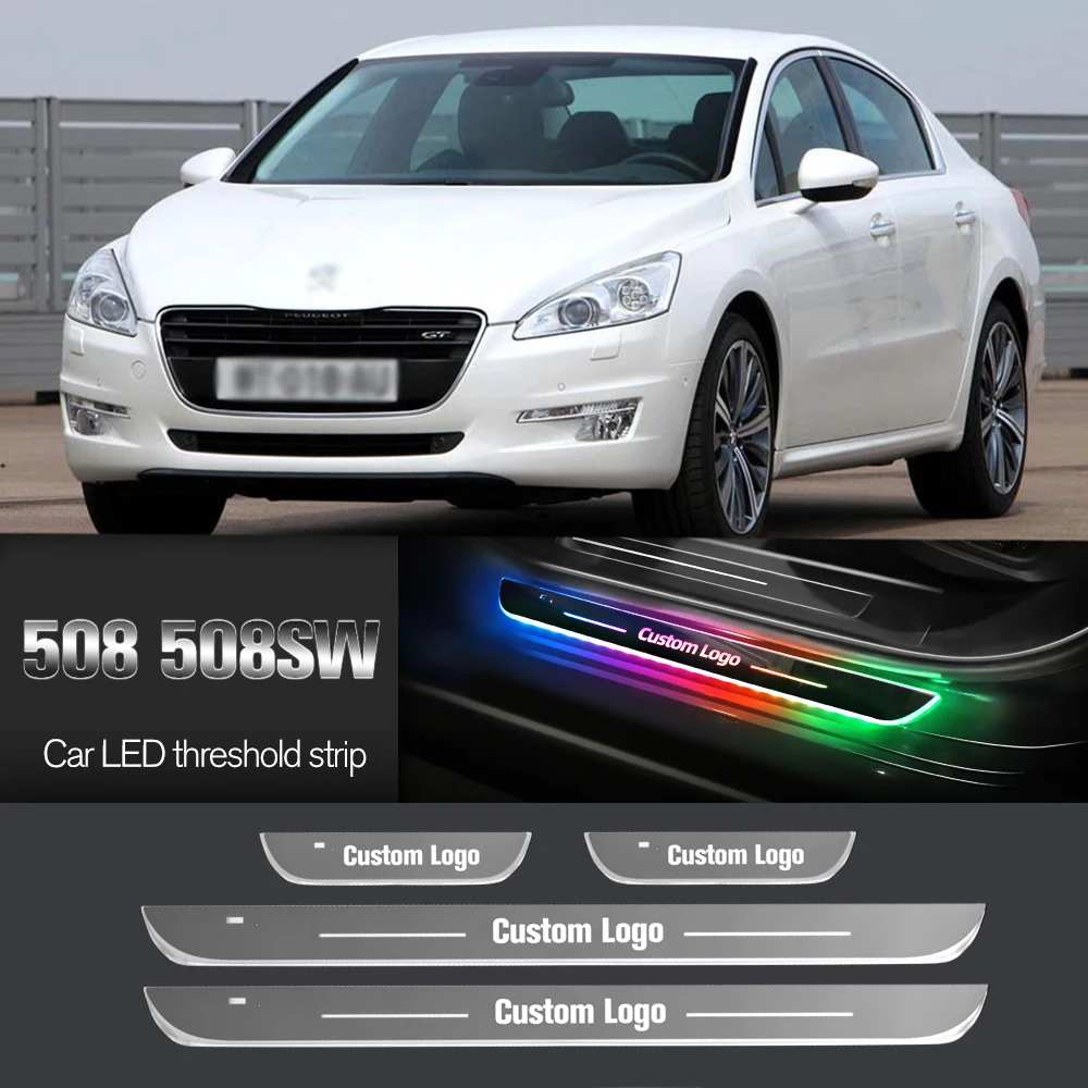 

Car Door Sill Light For Peugeot 508 SW 2010-2023 2011 2019 2020 Customized Logo LED Welcome Threshold Pedal Lamp Accessories