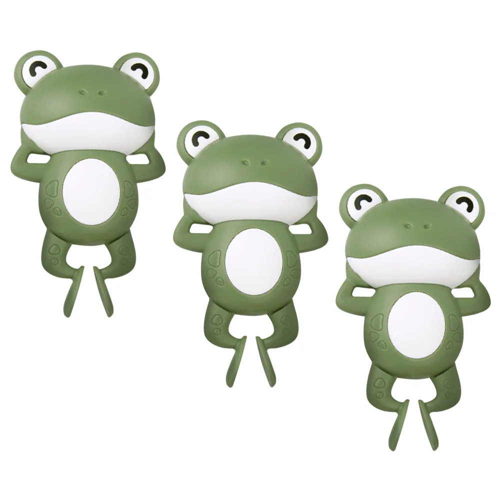 

3 Pcs Toys Wind-up Frog Children Cartoon Animal Playthings Desktop Animals Adornment Bathtub Clockwork Frogs