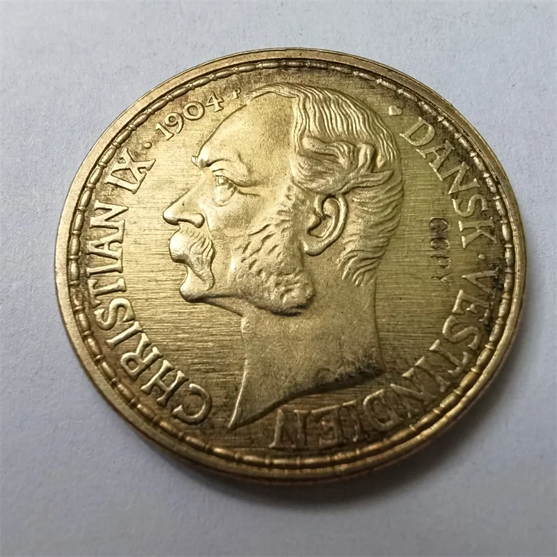 1904 Danish West Indies 10 Daler/50 Francs-Christian IX Gold Coin