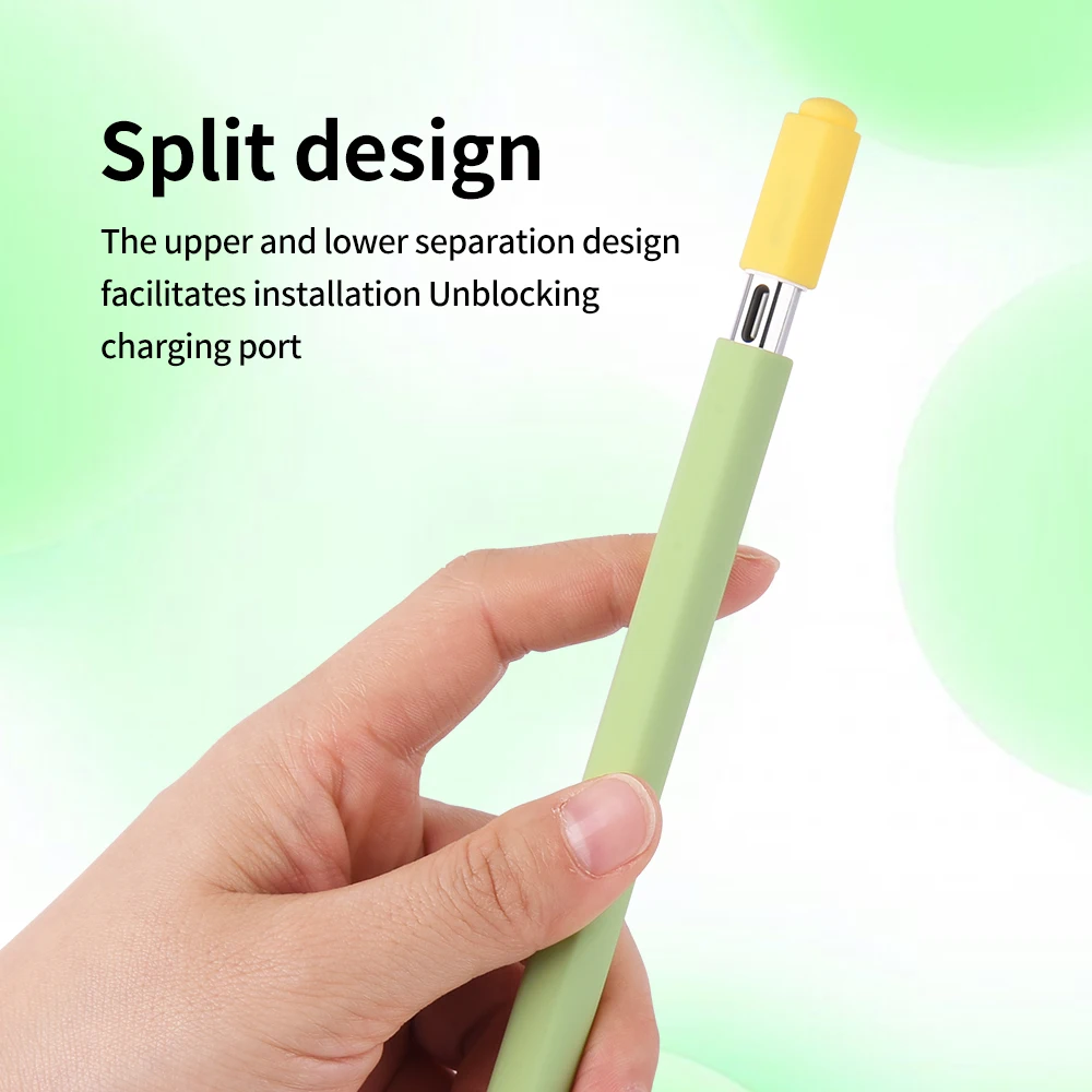 quality Cartoon silicone pen case for ApplePencil 3generation USB-C Anti-slip and anti-drop tablet stylus case Solid