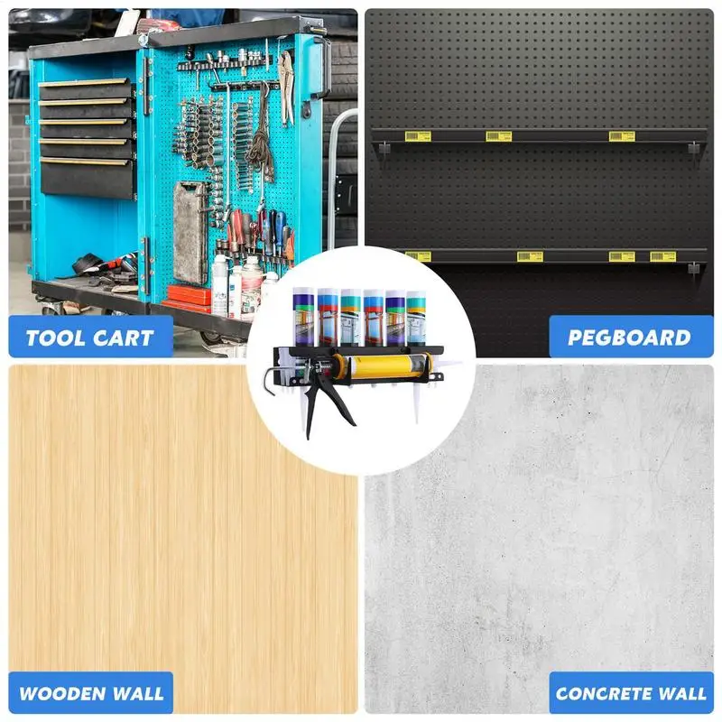 Wall Mounted Caulking Tube Holder Storage Rack