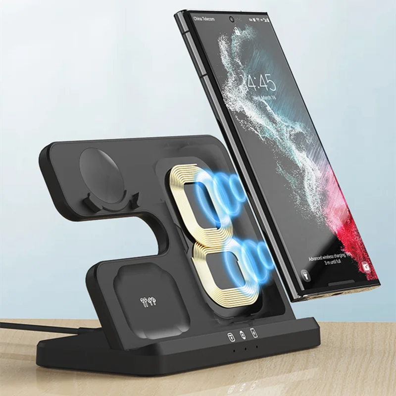 Wireless Charging Station for Samsung 3 in 1 Charger for Galaxy Watch 6/5/4/3/Active S23 Ultra Note20 Z Flip 5 Fold Galaxy Buds wireless charger