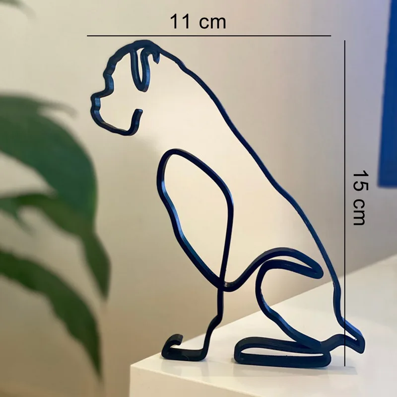 Tanio Pies minimalistyczna sztuka rzeźba spersonalizowany prezent metalowa ozdoba nowoczesna sklep