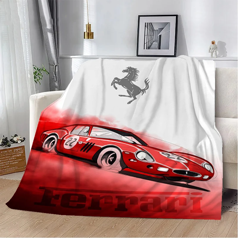 

F-Ferrari Decorative Sofa Blanket for Living Room Flannel Bedspread on the Bed Bedroom Decoration Fluffy Soft Blankets Throw Nap