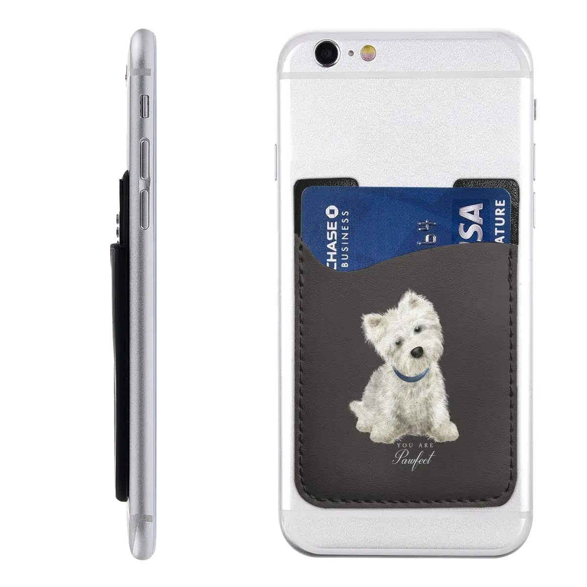 WestieWestHighlandWhiteTerrierDogPhoneWalletStickOnCuteID