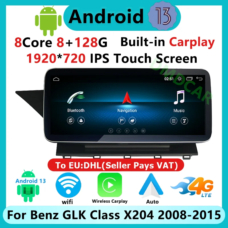 

Factory Price Android AUTO Carplay For Mercedes Benz GLK X204 08-15 GPS Navigation Car Video Player Bluetooth Multimedia Screen