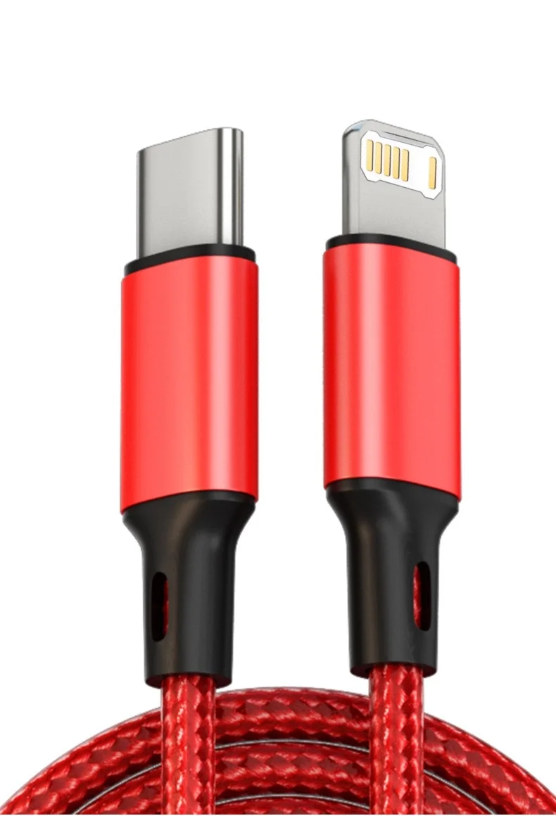 USB-C to Lightning Fast Charging Cable for iPhone - Red